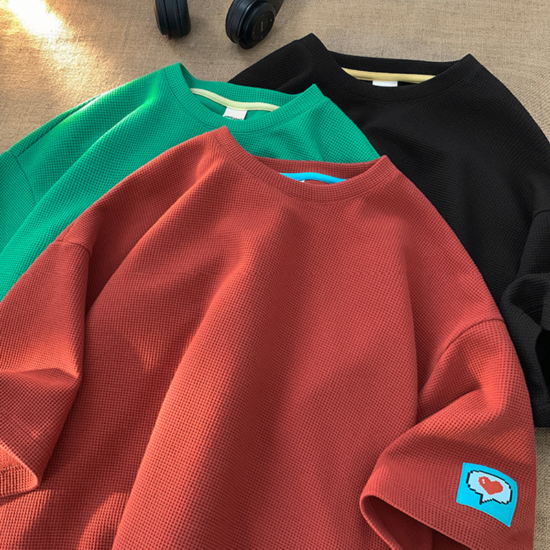 Men's T-Shirts Summer Waffle Fashion Casual TShirt Exquisite Printing Streetwear Men T-Shirt Oversized Harajuku High Quality Short Sleeve 230510