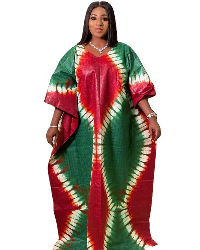 Ethnic Clothing S5XL African Dresses for Women Spring Summer Africa Polyester Printing Plus Size Long Dress Robes Clothes 230510