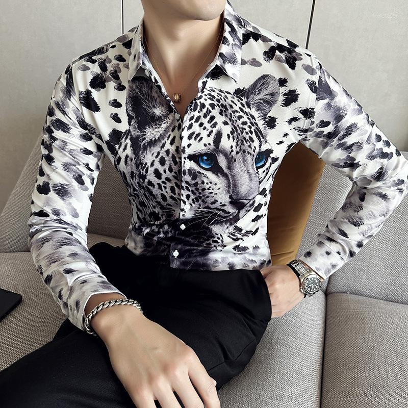 Men's Casual Shirts 2023 Summer 3D Leopard Print Men Long Sleeve Slim Fit Social Party Nightclub Tuxedo Blouse Clothing, White
Men's Casual Shirts 2023 Summer 3D Leopard Print Men Long Sleeve Slim Fit Social Party Nightclub Tuxedo Blouse Clothing, White
