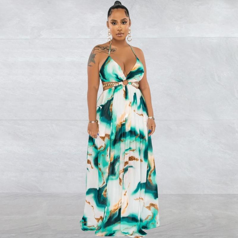 Ethnic Clothing African Dresses For Women Elegant Dashiki Summer Shoulder Strap Maxi Dress Ladies Traditional Fairy Long