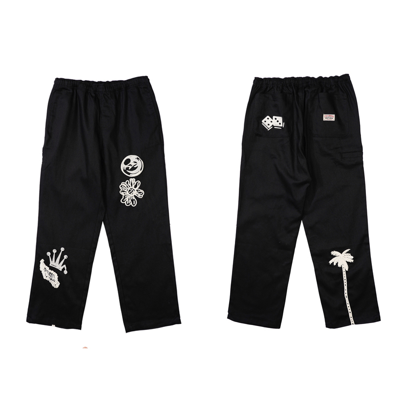 23SS Men USA Drawstring Denim Pants Autumn Winter Embroidery Casual High Street Trousers Woven Bottoms, 236 black
23SS Men USA Drawstring Denim Pants Autumn Winter Embroidery Casual High Street Trousers Woven Bottoms, 236 black