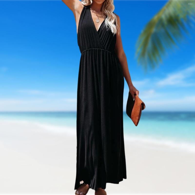 Casual Dresses Womens Boho Dress Backless Holiday Beach European Fashion Simple Solid Color High Waist For Weekend Vacation, Black
Casual Dresses Womens Boho Dress Backless Holiday Beach European Fashion Simple Solid Color High Waist For Weekend Vacation, Black