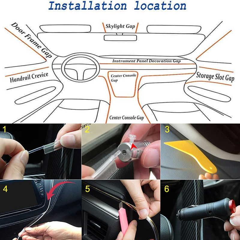 New New New Car LED Interior Atmosphere Lights Universal RGB Ambient Light Optic Fiber APP Music Control Auto Decorative Neon Lamp