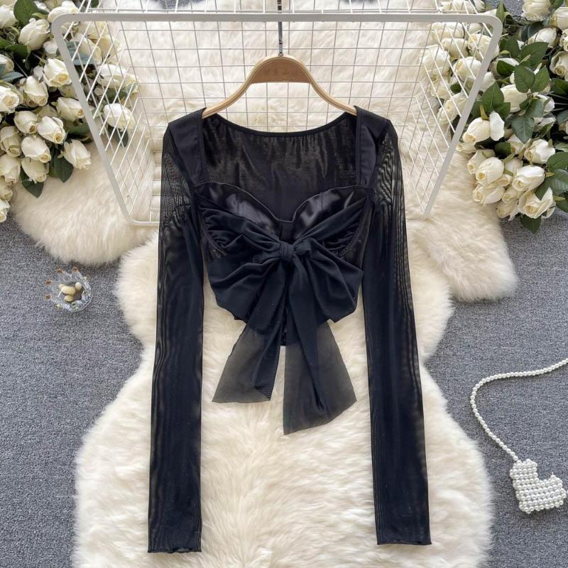 Women's Blouses Vintage Butterfly Mesh Long Sleeve T Shirt Casual Slim Sexy Tshirt Chic Gothic Tees Women Streetwear Sweet Crop Top, Black
Women's Blouses Vintage Butterfly Mesh Long Sleeve T Shirt Casual Slim Sexy Tshirt Chic Gothic Tees Women Streetwear Sweet Crop Top, Black
