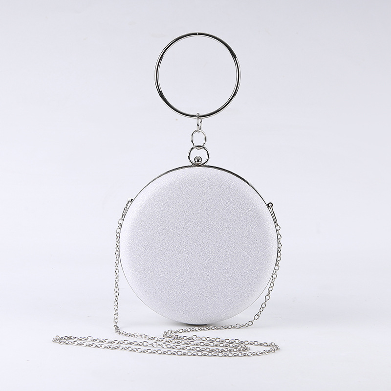 Lovers Clutch Rose Gold Gillter Handbag Wedding Evening Women Clutch Round Bag Round Purses And Handbags Party Shoulder Bags J220719