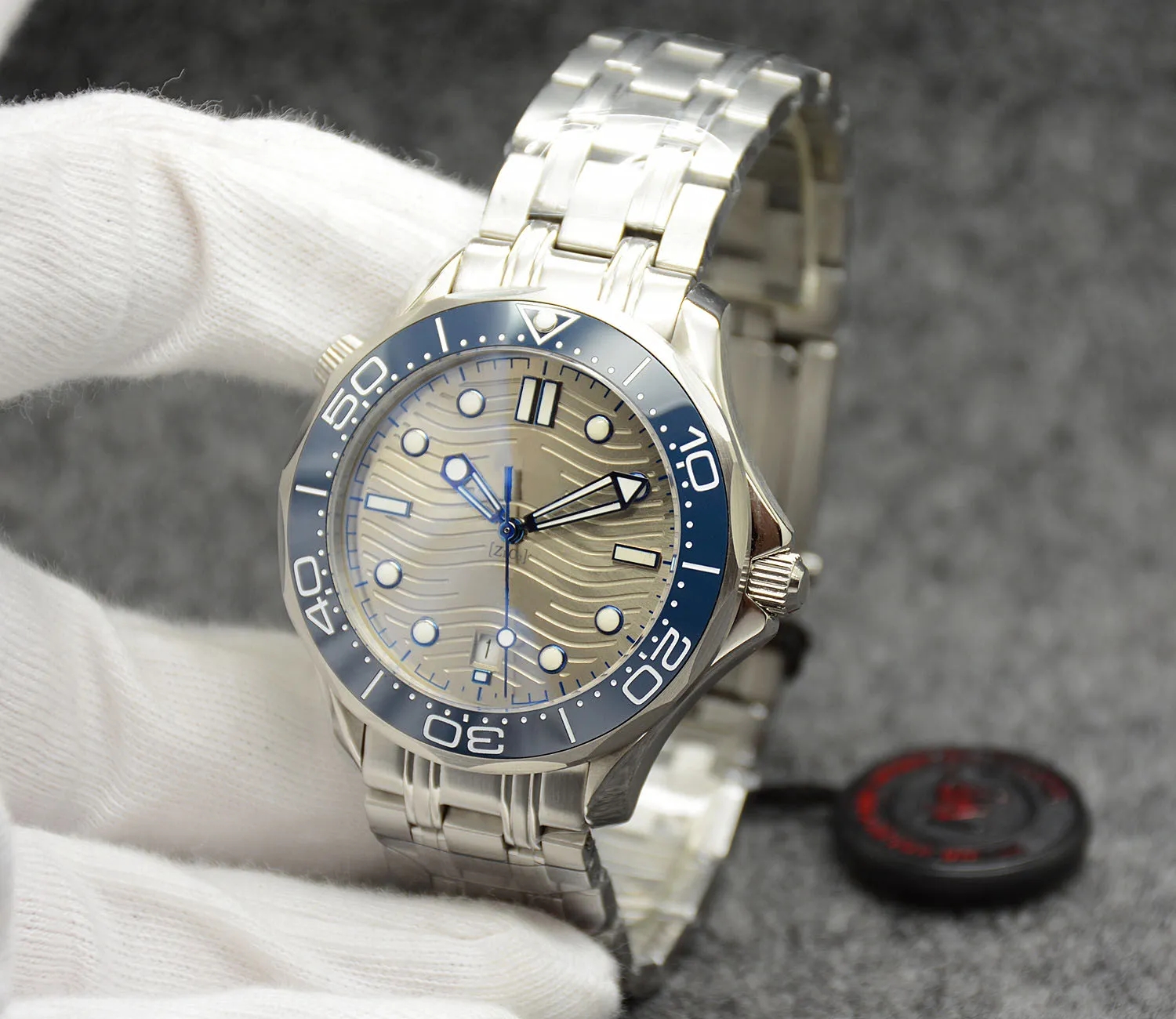 Wave dial men's mechanical watch 40mm automatic all stainless steel luminous leisure classic watch luxury, Color
Wave dial men's mechanical watch 40mm automatic all stainless steel luminous leisure classic watch luxury, Color