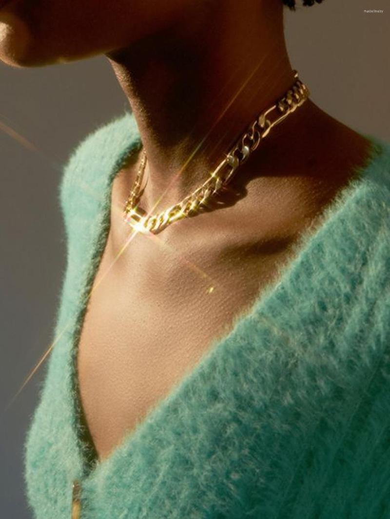 Chains CHIAO 2023 Trendy Gold Silver Color Stackable Chunky Metal Curb Chain Link Necklace
Chains CHIAO 2023 Trendy Gold Silver Color Stackable Chunky Metal Curb Chain Link Necklace
