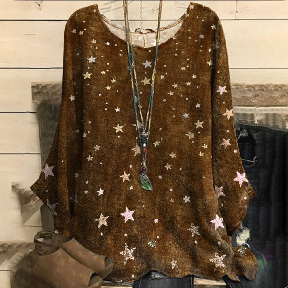 Women's TShirt Plus Size Womens Summer Boho Floral Long Sleeve Shirt Tunic Tops Loose Casual Autumn Basic Blouse For 2023 230510