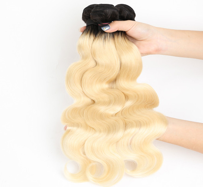 T1b 613 ombre blonde hair bundle 8inch30inch dark roots with 613 body wave hair weave brazilian remy human hair