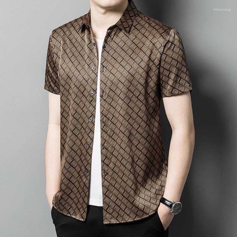 Men's Casual Shirts Summer Real Silk Short Sleeve Shirt Men Trendy Plaid High End 90% Mulberry Top Men's Wear Camisas FCY3959, Picture color
Men's Casual Shirts Summer Real Silk Short Sleeve Shirt Men Trendy Plaid High End 90% Mulberry Top Men's Wear Camisas FCY3959, Picture color