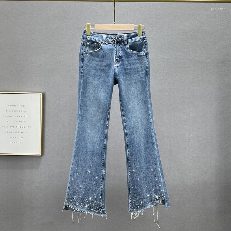 Women's Jeans Rhinestone For Women 2023 Spring Fall Elastic High Waist Slim Frayed Flared Pants Skinny Girls Sexy Denim, Blue
Women's Jeans Rhinestone For Women 2023 Spring Fall Elastic High Waist Slim Frayed Flared Pants Skinny Girls Sexy Denim, Blue