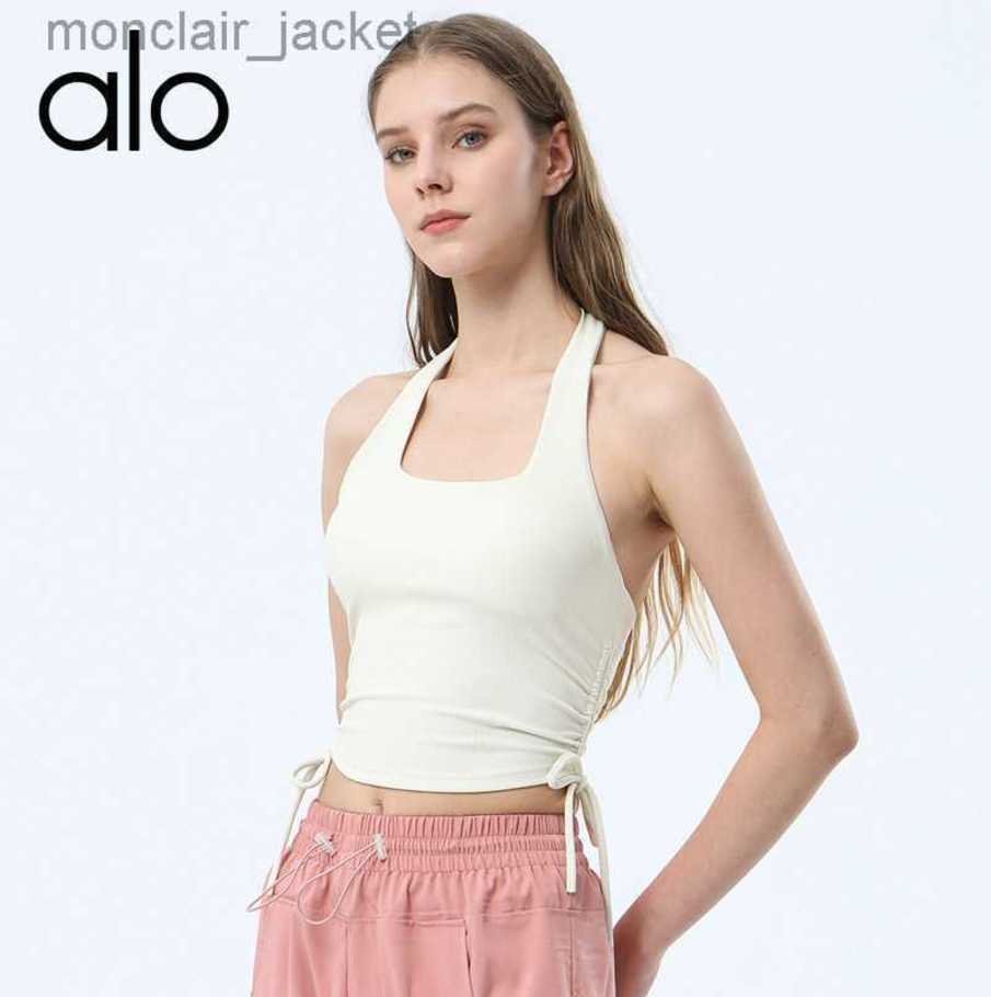 Desginer Alo Yoga Tops Backless Fitness Tank Top Women's Drawstring Sports Tank Top With Chest Pads Hanging Neck Running Sports Tank Top 23SSA, Glacier blue
Desginer Alo Yoga Tops Backless Fitness Tank Top Women's Drawstring Sports Tank Top With Chest Pads Hanging Neck Running Sports Tank Top 23SSA, Glacier blue