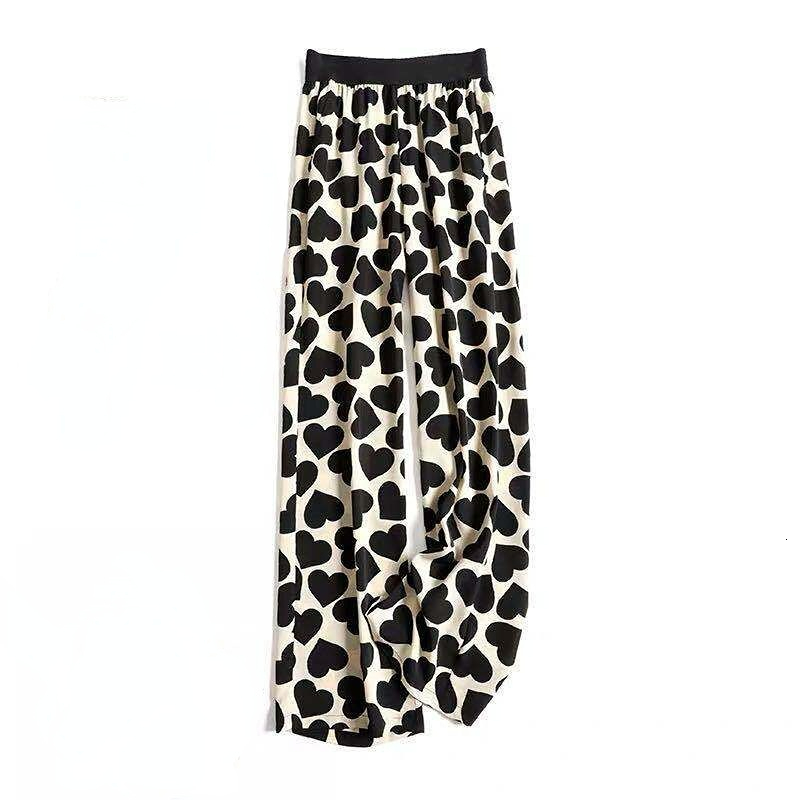 Women's Pants Capris Thin Spring Loose Waist Draw String Printing Casual for Women High Waisted Streetwear Wide Leg Straight Trousers 230510 Z260