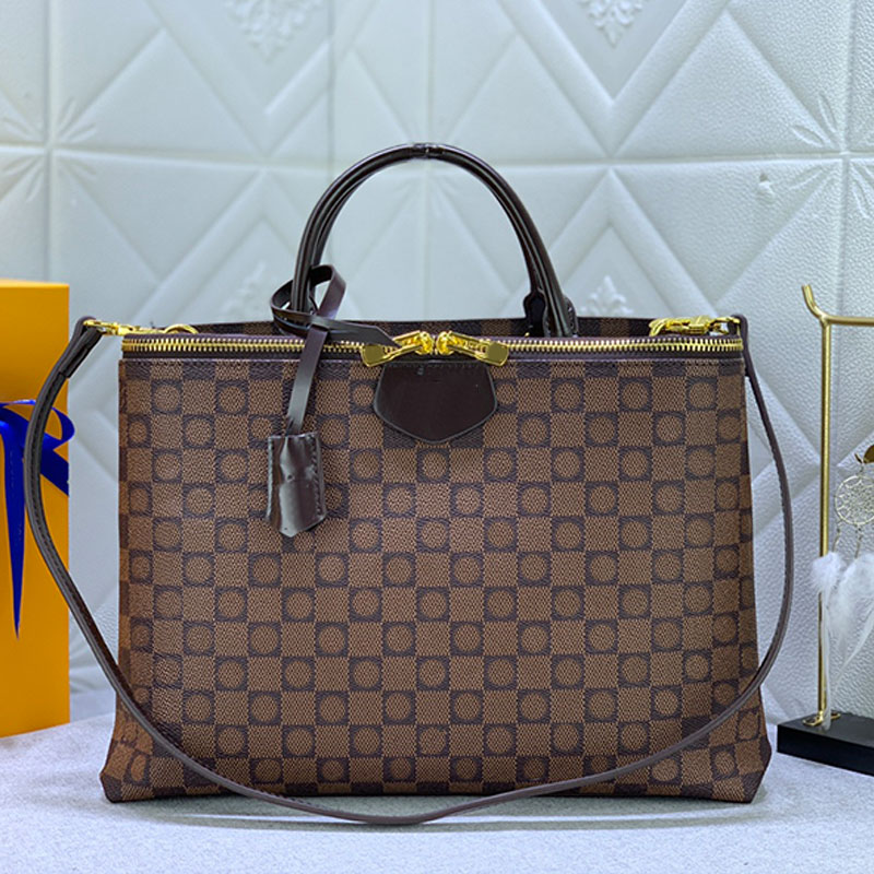 Old Flower Totes Bag Women Damier Canvas Handbags Large Capacity Cross Body Shoulder Bags Interior Compartment Pvc Tote High Quality Hardware Zipper With Small Lock
Old Flower Totes Bag Women Damier Canvas Handbags Large Capacity Cross Body Shoulder Bags Interior Compartment Pvc Tote High Quality Hardware Zipper With Small Lock