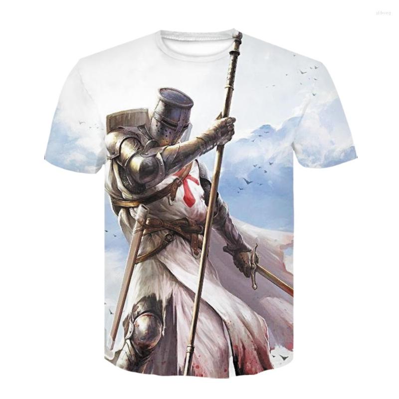 Men's T Shirts Knights Templar 3D Printed Short Sleeve Shirt Men Women Fashion Casual Cool T-shirts Hip Hop Streetwear Oversized Tee Tops, D-1254
Men's T Shirts Knights Templar 3D Printed Short Sleeve Shirt Men Women Fashion Casual Cool T-shirts Hip Hop Streetwear Oversized Tee Tops, D-1254