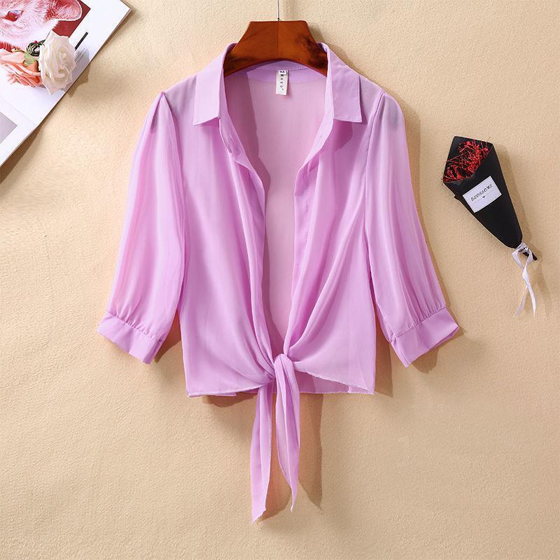 Camisoles Tanks Blus Wanita Gaya Pantai Seksi 5XL Mantel Setengah Lengan Atasan Sifon Selendang Pakaian Pelindung Matahari Kardigan AC 230510