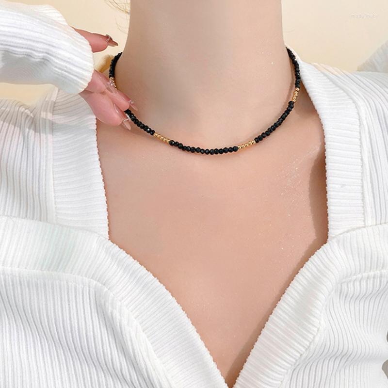 Chains Black Beads Crystal Necklace For Women Girls Gold Color Titanium Steel Charm Clavicle Sweater Jewelry Gift (GN860)
Chains Black Beads Crystal Necklace For Women Girls Gold Color Titanium Steel Charm Clavicle Sweater Jewelry Gift (GN860)