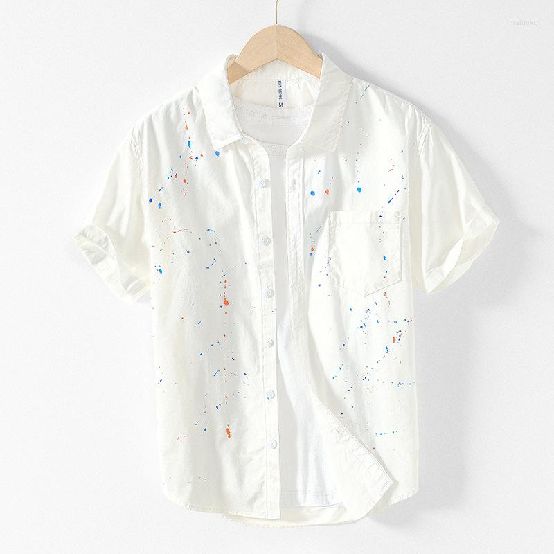 Men's Casual Shirts L992 Splash-ink Print Chic Cotton Shirt Men's Summer Fashion Short Sleeve Pocket Loose Blouse Simple Classical Daily, L992 white
Men's Casual Shirts L992 Splash-ink Print Chic Cotton Shirt Men's Summer Fashion Short Sleeve Pocket Loose Blouse Simple Classical Daily, L992 white
