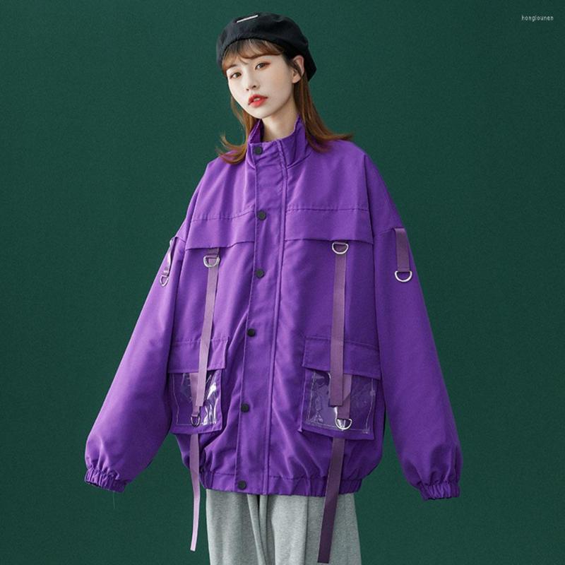Women's Jackets Women Streetwear Multi-Pockets Ribbons Jacket Windbreaker Harajuku Purple Hip Hop Hipster Cargo Outwear Baseball Coats, Black
Women's Jackets Women Streetwear Multi-Pockets Ribbons Jacket Windbreaker Harajuku Purple Hip Hop Hipster Cargo Outwear Baseball Coats, Black