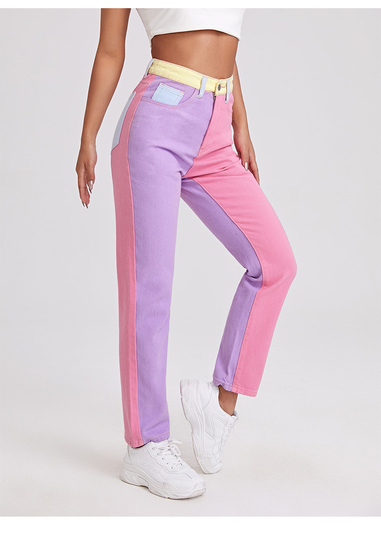 Women's Jeans Spring Women's Street Personality Candy Splice Contrast High Waist Jeans Pants 230510, Multi
Women's Jeans Spring Women's Street Personality Candy Splice Contrast High Waist Jeans Pants 230510, Multi
