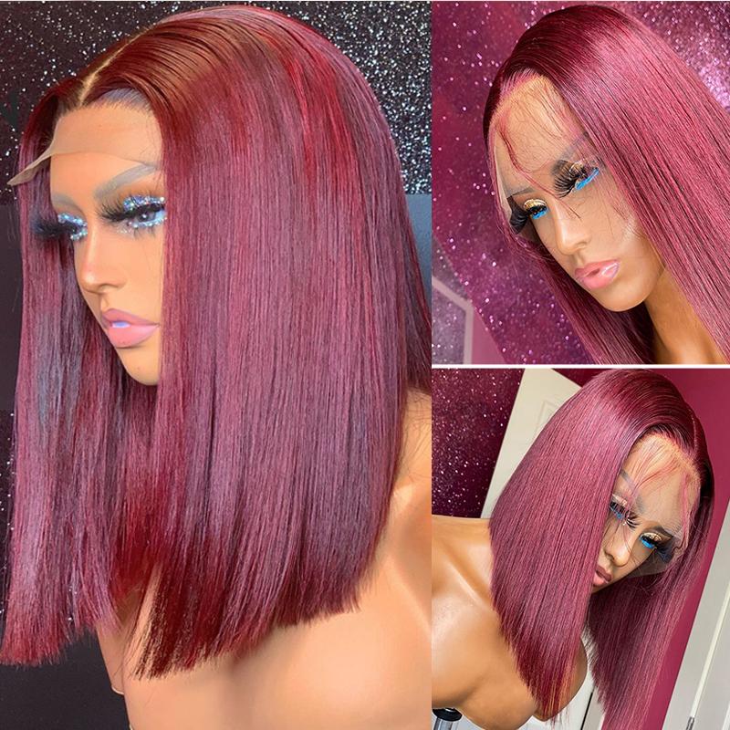 Synthetic Wigs 14 Inch Short Straight 99J Wine Red Color Bob With Middle Part For White/Black Women Heat Resistant Fiber, Picture shown
Synthetic Wigs 14 Inch Short Straight 99J Wine Red Color Bob With Middle Part For White/Black Women Heat Resistant Fiber, Picture shown