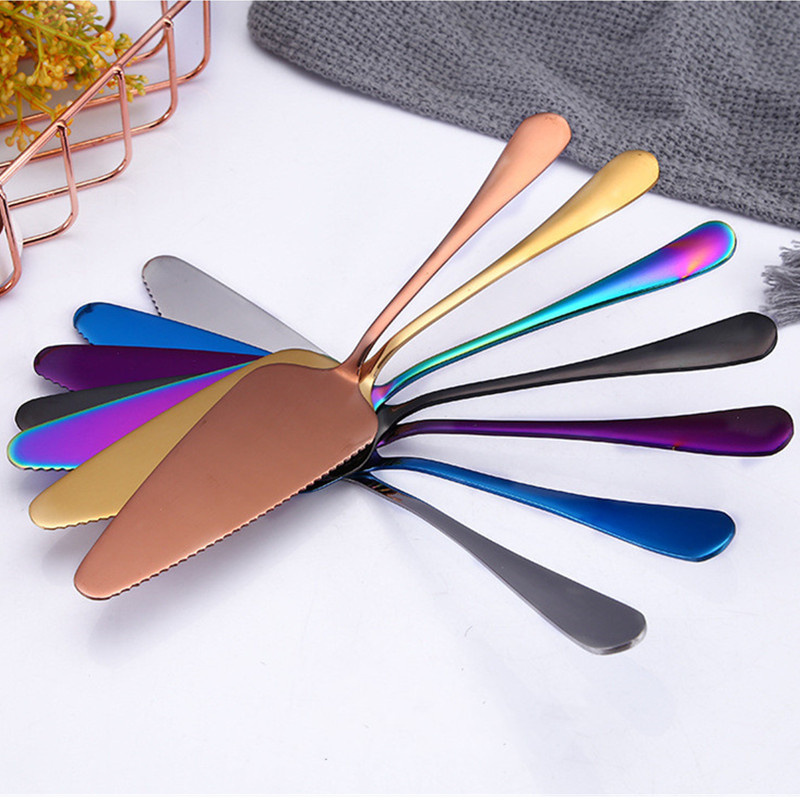 Colored Stainless Steel Cake Cutter Cake Server Cake Knife Party Festival Wedding