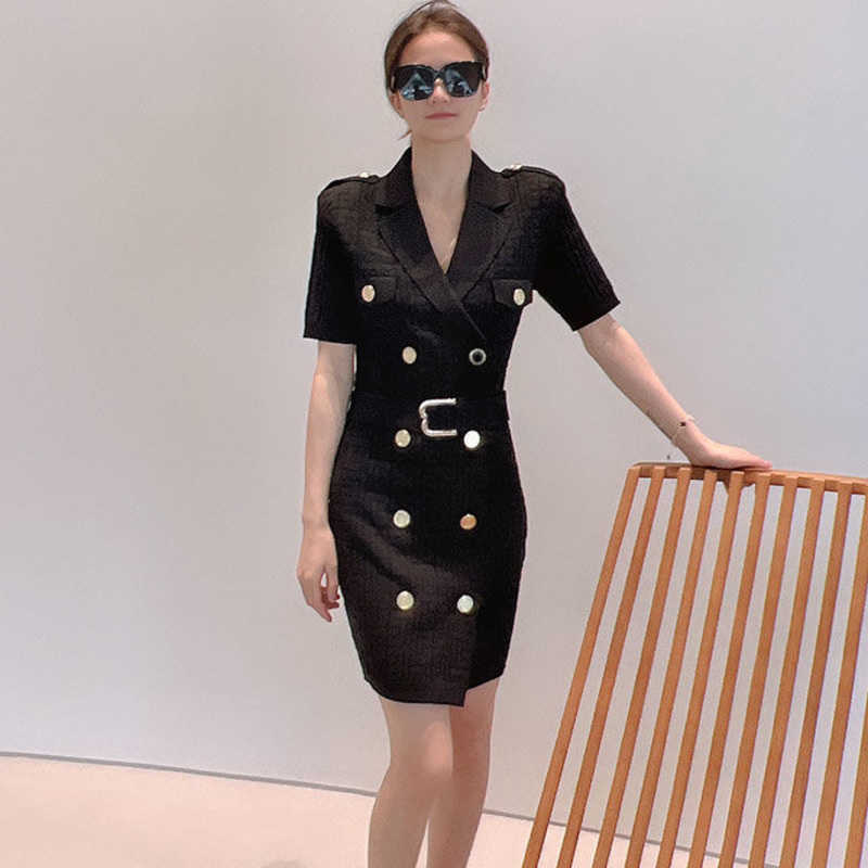 Fashion designer dress women slim miniskirt summer black business Long windbreaker pure cotton fiber cardigan short sleeve One-piece suit, Advanced black
Fashion designer dress women slim miniskirt summer black business Long windbreaker pure cotton fiber cardigan short sleeve One-piece suit, Advanced black