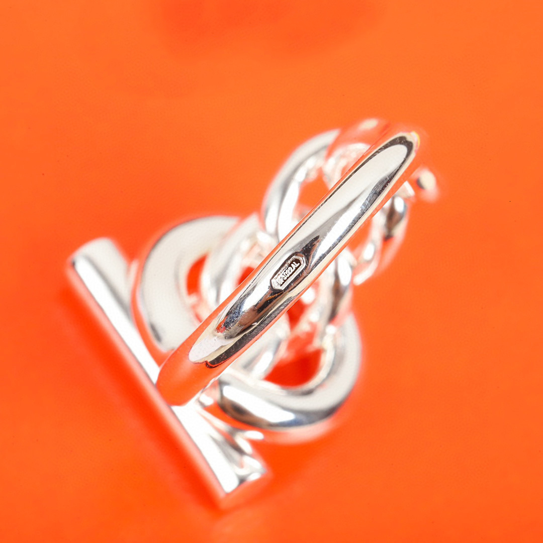 Solitaire Ring Murni 925 Perak Perhiasan untuk Wanita Tebal Rantai Cincin Pesta Pertunangan Lebar Besar Beruntung Mewah 230510