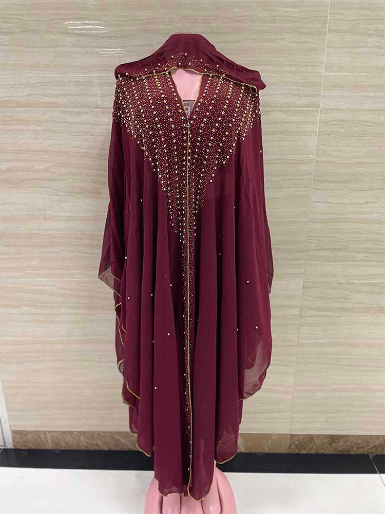 Ethnic Clothing Free Size African Sequins Dress for Women Traditional Kaftan Robe Elegant Ladies Wedding Gown Femme Party Dresses Muslim Abaya 230510