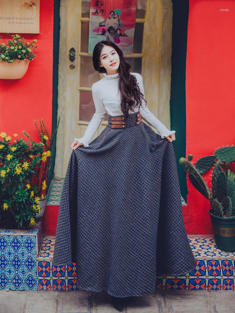 Work Dresses Autumn Women Chic Blouse Skirt 2PCS Set Sweet White Knitted Long Sleeve Sweater High Waist Bandage England Plaid Maxi Robe, Only skirt
Work Dresses Autumn Women Chic Blouse Skirt 2PCS Set Sweet White Knitted Long Sleeve Sweater High Waist Bandage England Plaid Maxi Robe, Only skirt