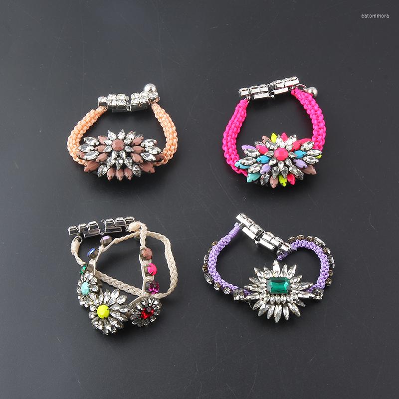 Charm Bracelets Women Flower Vintage Shourouk Crystal Gem Beads Fashion Luxury Statement Handmade Rope Bracelet 568
Charm Bracelets Women Flower Vintage Shourouk Crystal Gem Beads Fashion Luxury Statement Handmade Rope Bracelet 568
