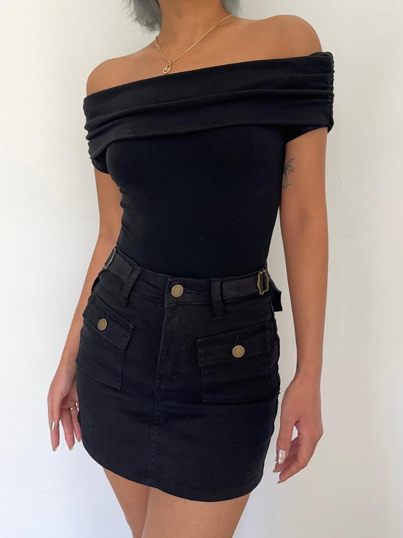 Women' T Shirts Spicy Girl Off Shoulder Short Sleeve Underlay Shirt For Women Summer Clavicle Design Sensible Small Top, Black
Women' T Shirts Spicy Girl Off Shoulder Short Sleeve Underlay Shirt For Women Summer Clavicle Design Sensible Small Top, Black
