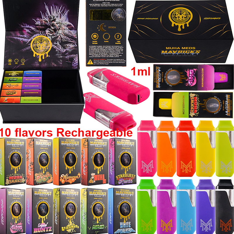 Newest MUHA MEDS Disposable Vape Pens Empty 1ml Rechargeable 240mAh Battery Disposable E Cigarettes For Thick Oil Device Pods With 10 Flavors Randomly Starter Kits
Newest MUHA MEDS Disposable Vape Pens Empty 1ml Rechargeable 240mAh Battery Disposable E Cigarettes For Thick Oil Device Pods With 10 Flavors Randomly Starter Kits