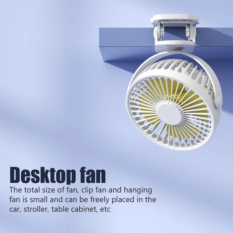 Portable USB Mini Handheld Clip Convenient And Ultra-quiet Electric Fan Rechargeable Student Cute Small Cooling Ventilador