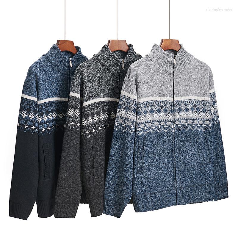 Men's Sweaters Autumn Men's Business Plush Thickened Sweater High Quality Stand Collar Color Contrast Vintage Jacquard Knitted Cardigan, Shoulder blue grey
Men's Sweaters Autumn Men's Business Plush Thickened Sweater High Quality Stand Collar Color Contrast Vintage Jacquard Knitted Cardigan, Shoulder blue grey
