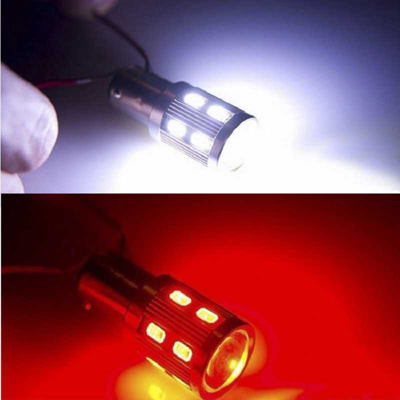New 2pcs 1156 BA15S P21W 1157 P21/5W BAY15D LED Car Tail Bulb Brake Lights Reverse Lamp Daytime Running Signal Light 12smd 12V 24V