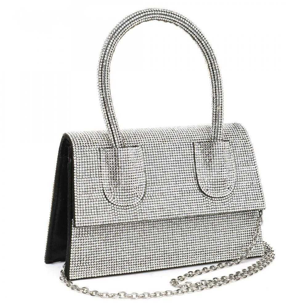 Evening Bags Banquet Glitter Diamond Handbag Womens Sling Fashion Luxury Mini Envelope Handbags Female Silver Top Handle 230427, Black
Evening Bags Banquet Glitter Diamond Handbag Womens Sling Fashion Luxury Mini Envelope Handbags Female Silver Top Handle 230427, Black
