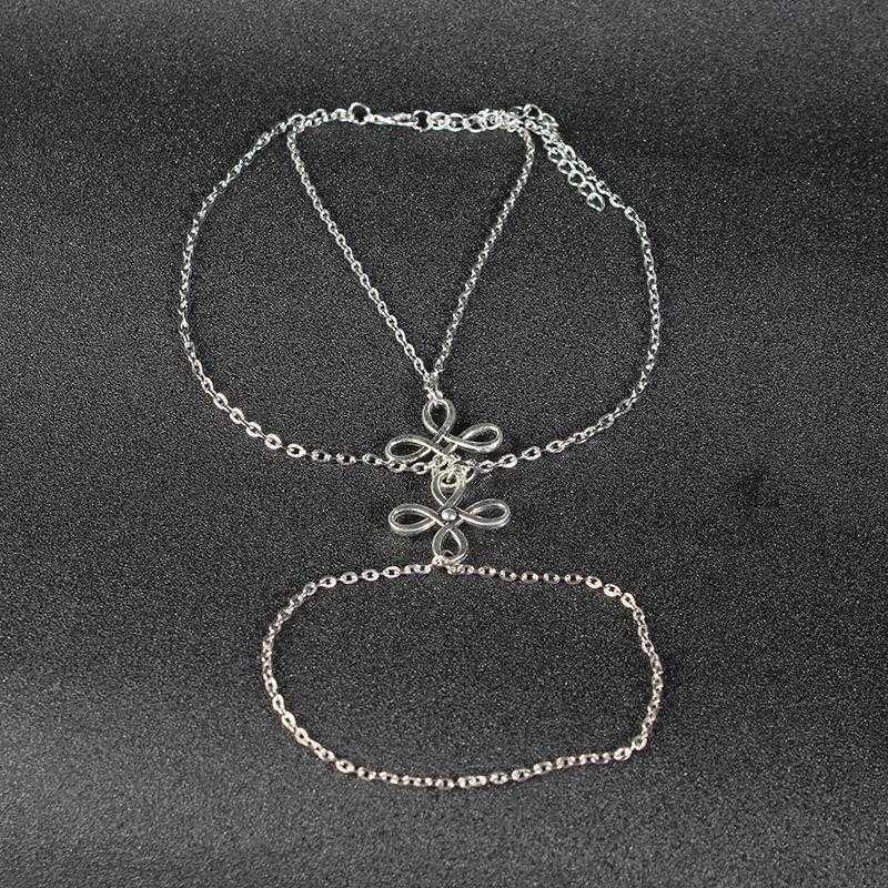 Vintage Anklet Chain Ornament Beach Seaside Connecting Finger Double Layer Bracelet Chinese Knot
Vintage Anklet Chain Ornament Beach Seaside Connecting Finger Double Layer Bracelet Chinese Knot