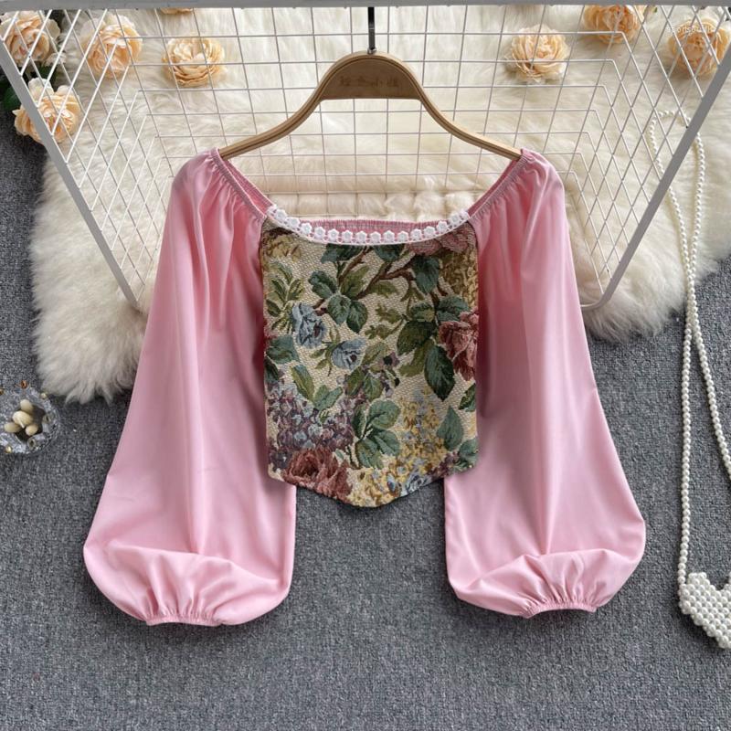 Women's Blouses Floral Print Vintage Long Sleeve Shirts Korean Blouse Woman Sweet Crop Top Femme Blusas Women Clothing Harajuku 1PC, Apricot
Women's Blouses Floral Print Vintage Long Sleeve Shirts Korean Blouse Woman Sweet Crop Top Femme Blusas Women Clothing Harajuku 1PC, Apricot