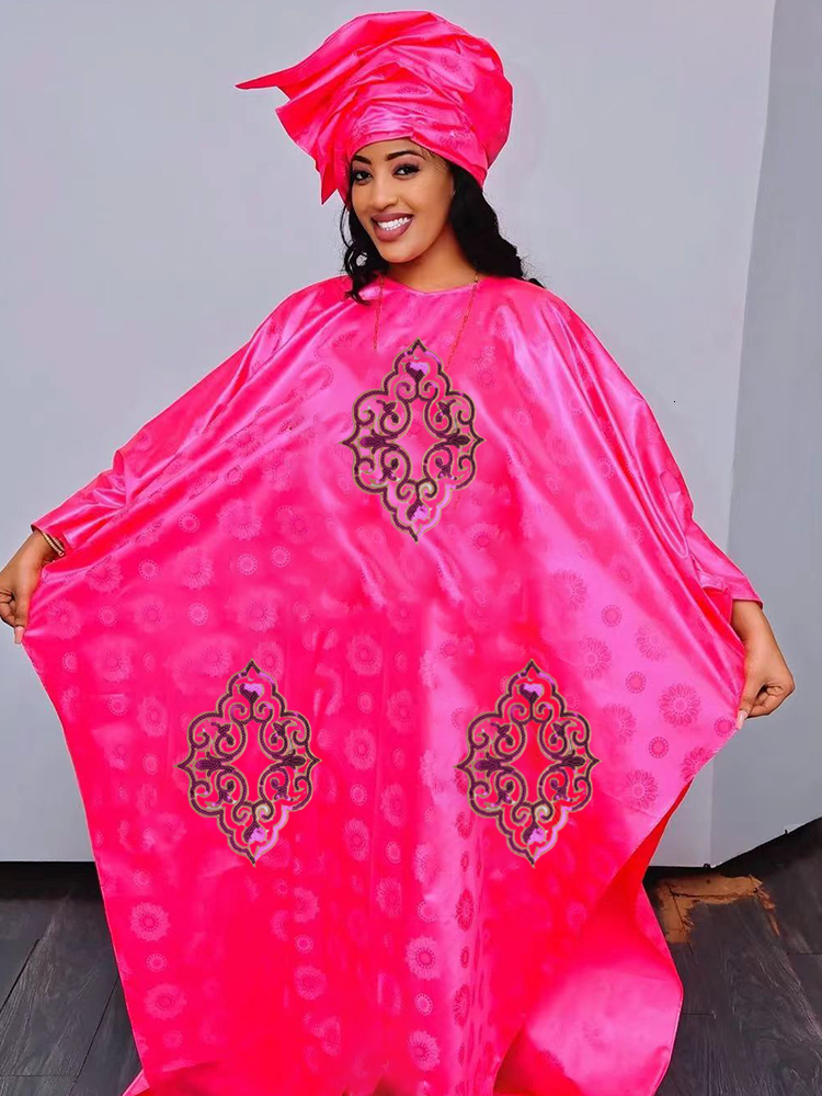 Ethnic Clothing Large Size Bazin Riche Long Dresses For African Women Dashiki Robe Top Quality Evening Gowns Nigeria Party Dress 230510
