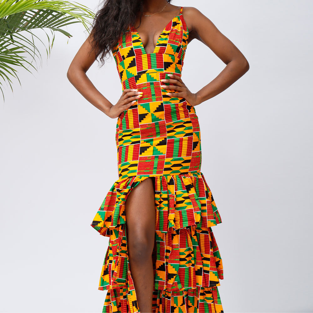 Ethnic Clothing African Dresses For Women Kente Ankara Wedding Cotton Wax Traditional 230510