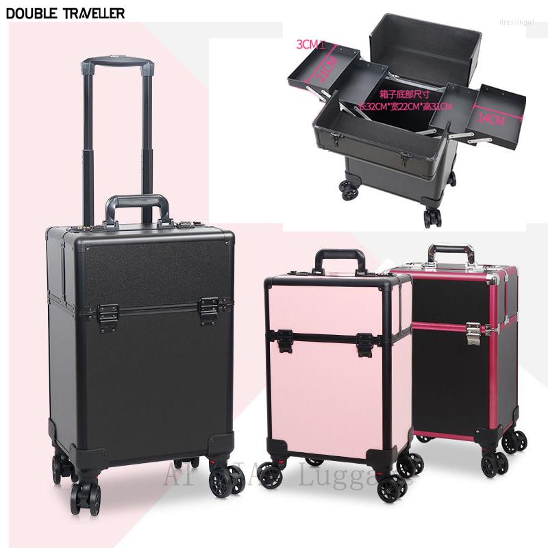 Suitcases Cosmetic Case Multi-layer Large-capacity Box Nail Tattoo Rolling Luggage Bag Makeup Multi-function Trolley Suitcase Travel
Suitcases Cosmetic Case Multi-layer Large-capacity Box Nail Tattoo Rolling Luggage Bag Makeup Multi-function Trolley Suitcase Travel
