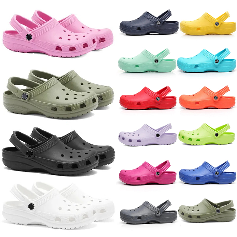 Designer Sandals Croc Clog slippers slides kid adult Buckle classic mens triple black white red Khaki pink navy bule Waterproof Shoes Nursing Hospital C8-M11, 15
Designer Sandals Croc Clog slippers slides kid adult Buckle classic mens triple black white red Khaki pink navy bule Waterproof Shoes Nursing Hospital C8-M11, 15