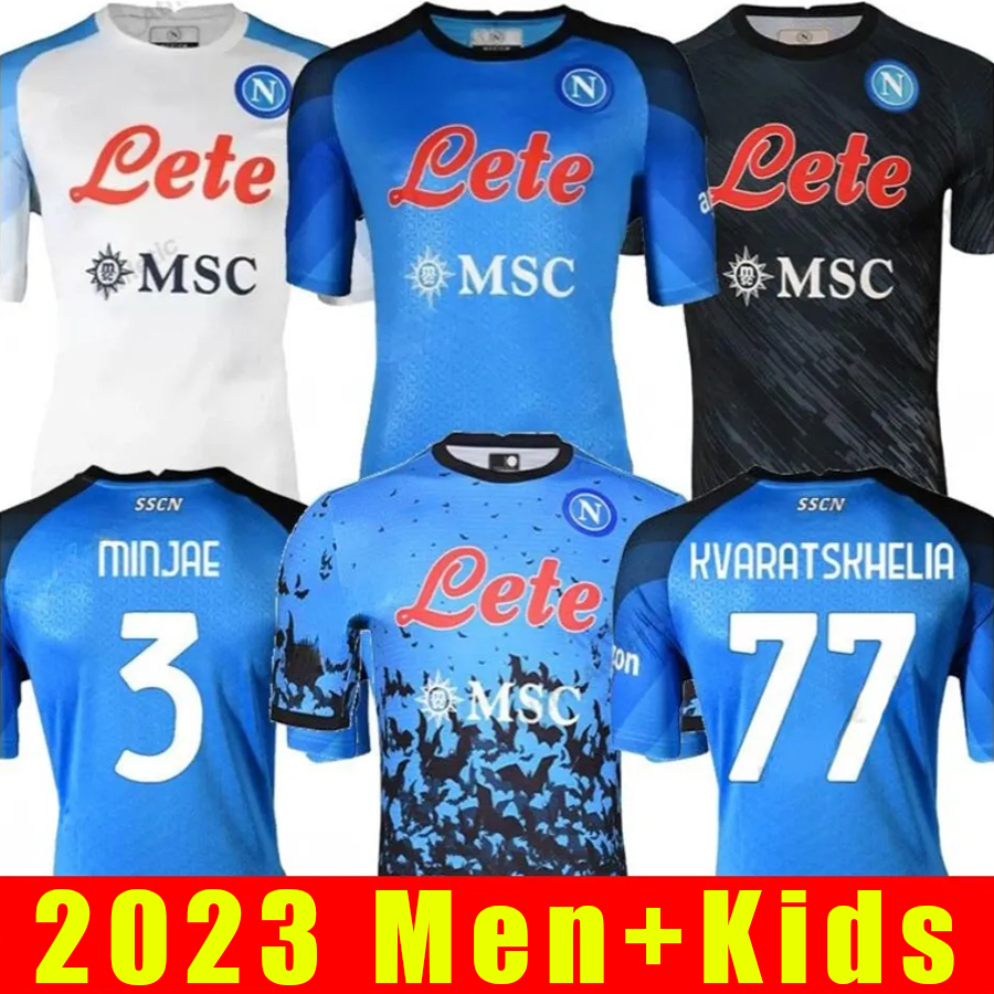 Maglia Napoli soccer jerseys 2023 Halloween special shirt KVARATSKHELIA MINJAE maillot naples kid ZIELINSKI H.LOZANO OSIMHEN POLITANO football shirts