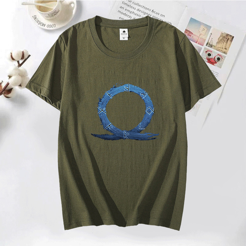 Men's Polos God of War Ragnarok T-shirts Men Casual Round Collar Cotton T Shirt Classic Short Sleeve Tee Shirt Streetwear Men's Clothing Top