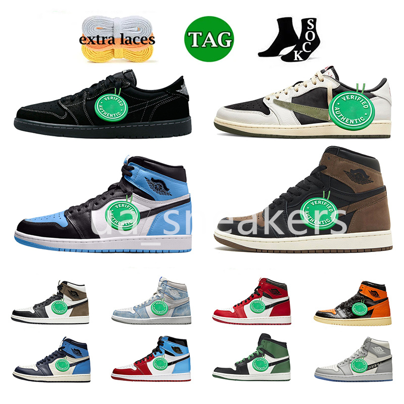 jumpman Basketball Shoes 1 Unc Toe PALOMINO Olive Black Phantom White Cement Panda Dark Mocha University Blue jordanian Shoe jorden 1s OG Jordan Sneakers