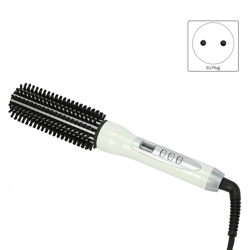 Brushes Professional Ceramic Curler Straightener Heat Electric Lcd Hair Brush Curling Comb Round Large Roller Waver X250928
