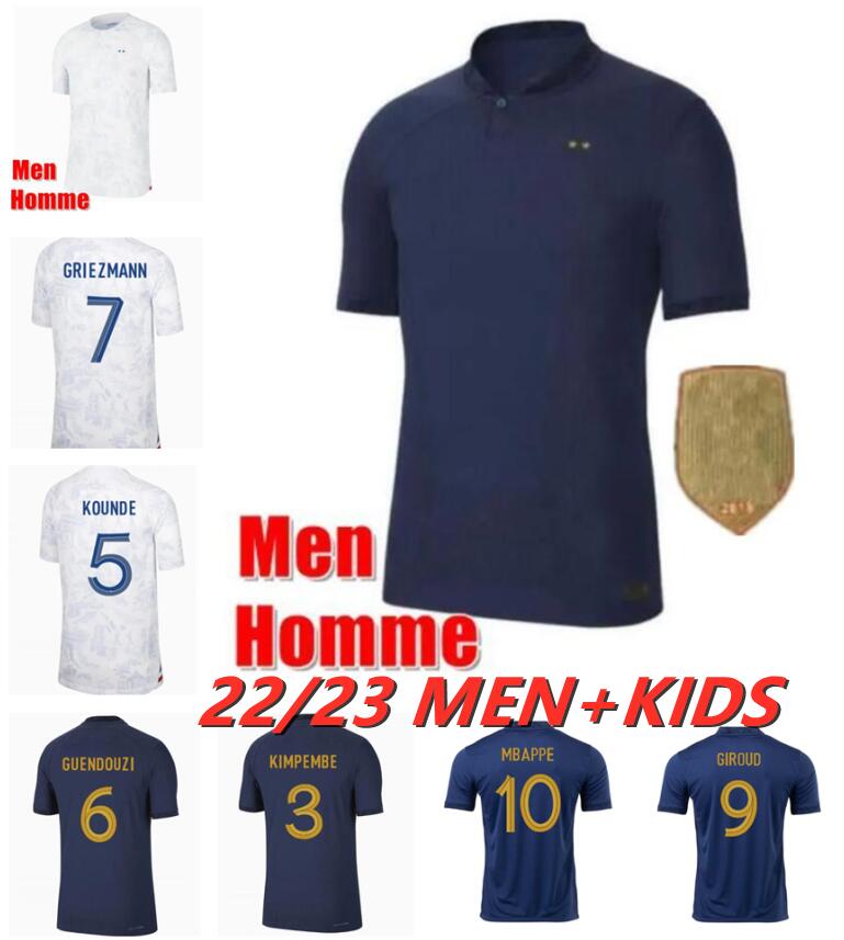 MBAPPE soccer jerseys 2022 BENZEMA GRIEZMANN French club Full Sets POGBA cup GIROUD KANTE Maillot de foot equipe Maillots kids kit women Men football shirt, 22/23
MBAPPE soccer jerseys 2022 BENZEMA GRIEZMANN French club Full Sets POGBA cup GIROUD KANTE Maillot de foot equipe Maillots kids kit women Men football shirt, 22/23