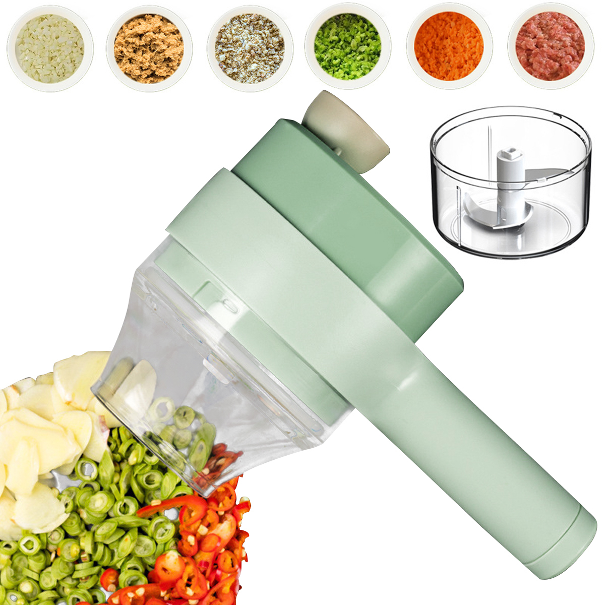 Tools Multifunctional Electric Fruit Vegetable Handheld Garlic Slicer Carrot Potato Chopper Cutting hine Kitchen Gadgets 230511