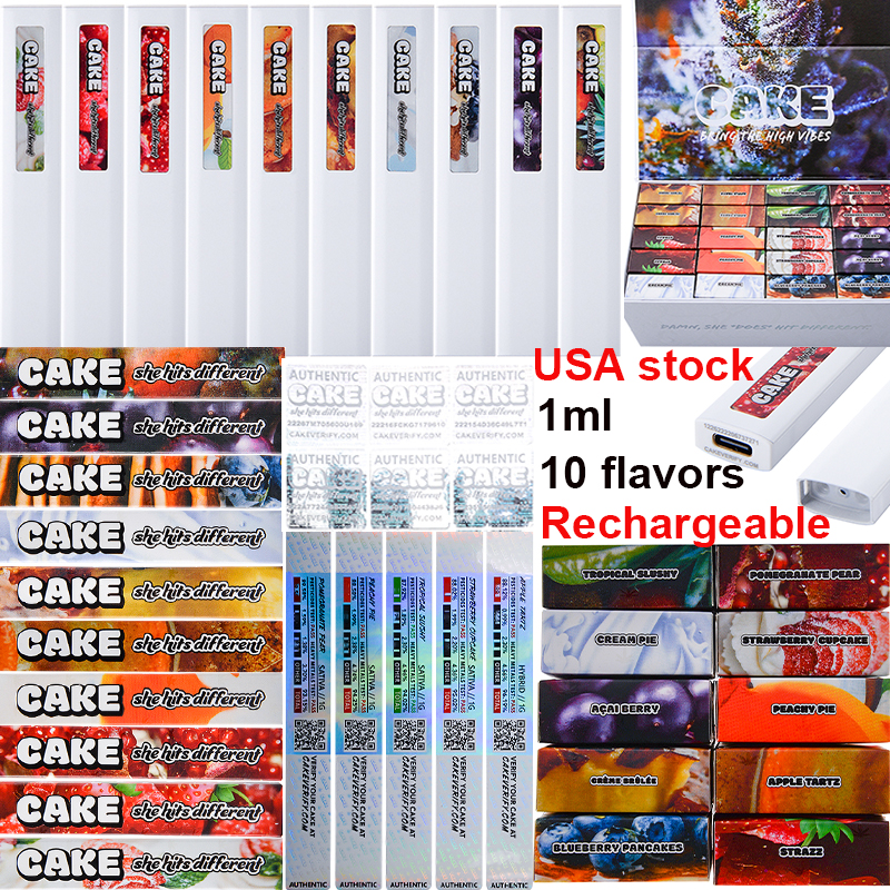 USA Local Stock CAKE She Hits Different Disposable Vape Pen 10 Flavors Empty 1ml Device Pods Rechargeable 280mah Battery For Oil Cartridges 10 Flavors 100pcs Lot
USA Local Stock CAKE She Hits Different Disposable Vape Pen 10 Flavors Empty 1ml Device Pods Rechargeable 280mah Battery For Oil Cartridges 10 Flavors 100pcs Lot